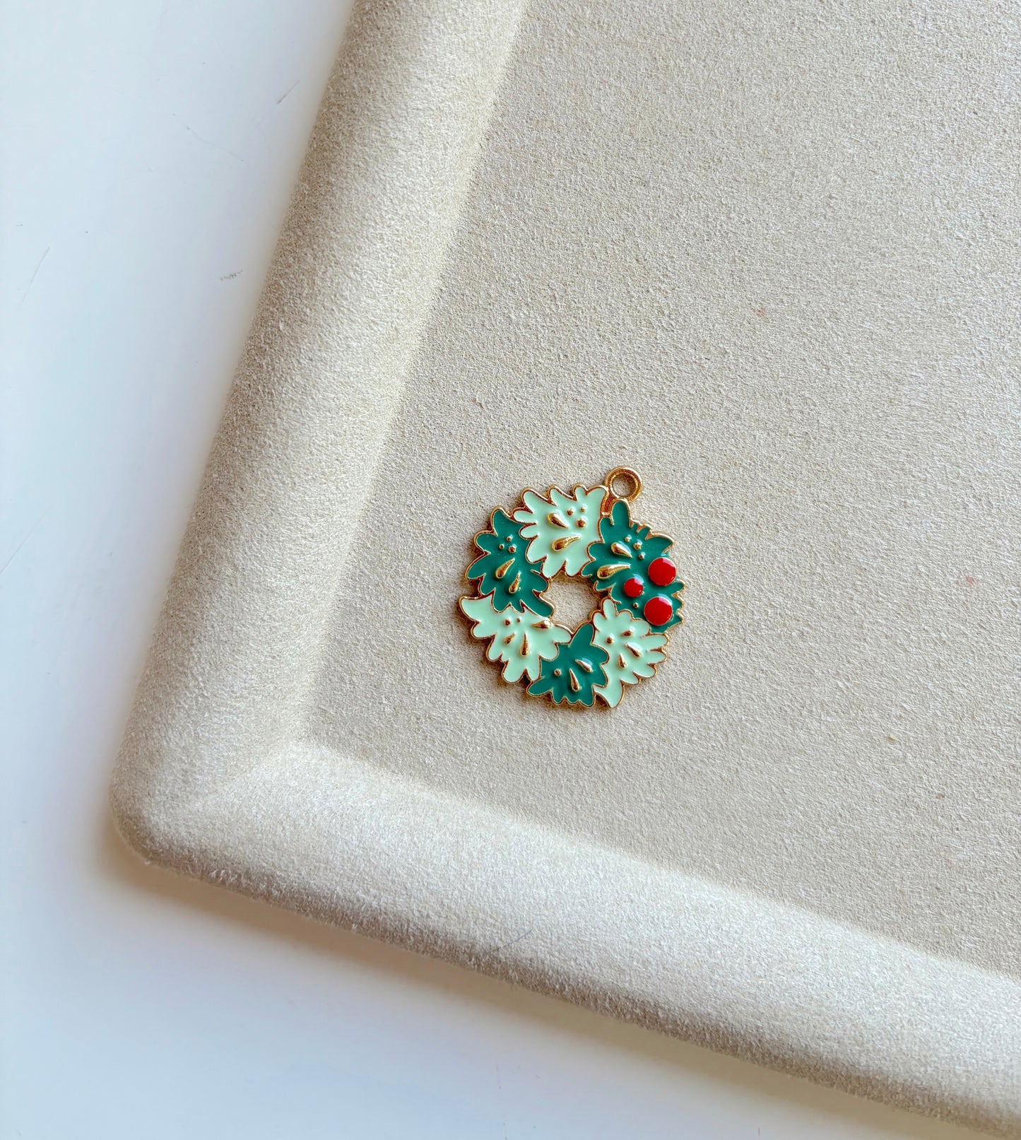 Christmas wreath charm
