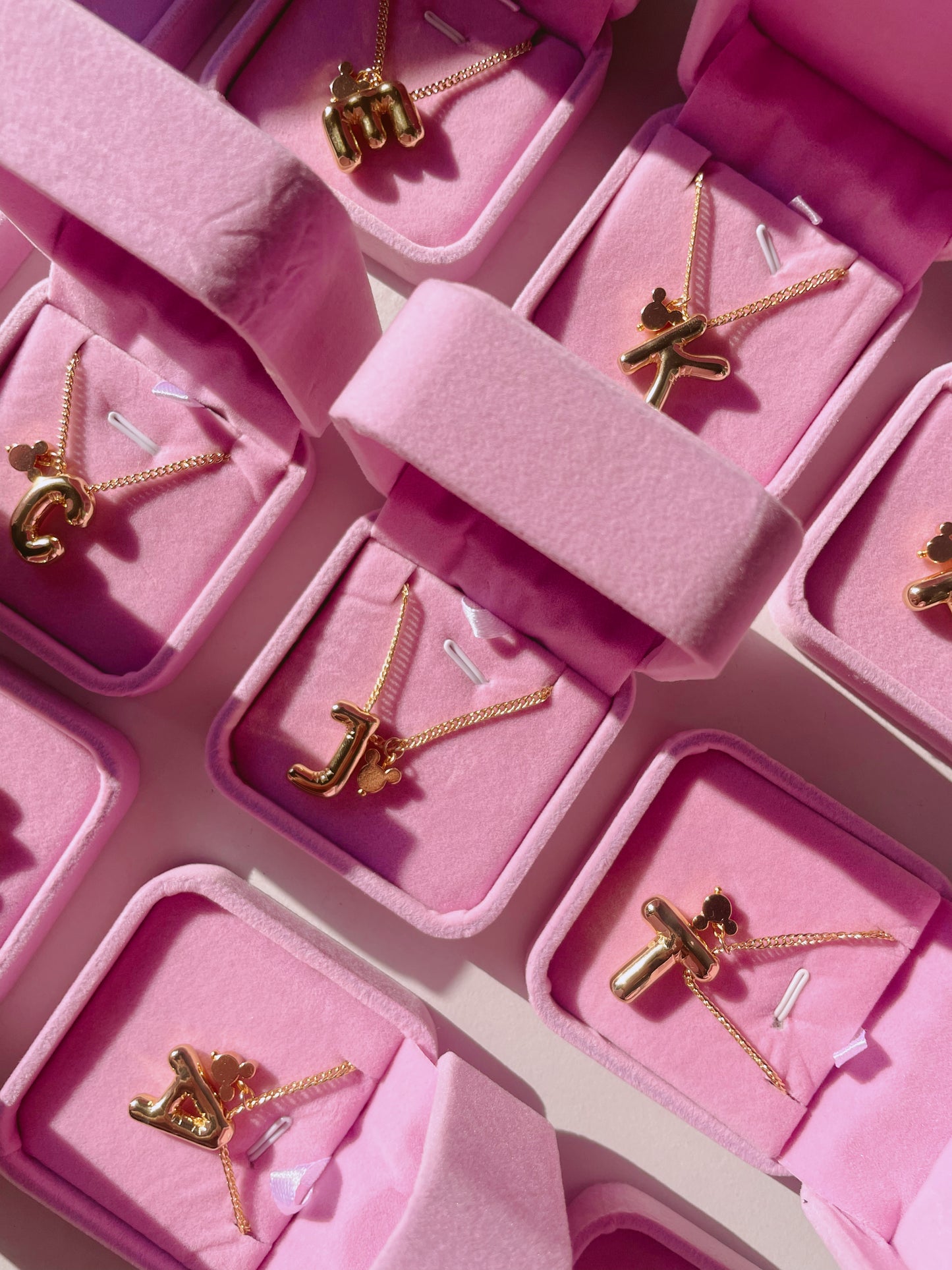 Balloon Initial Magical Mouse Necklace