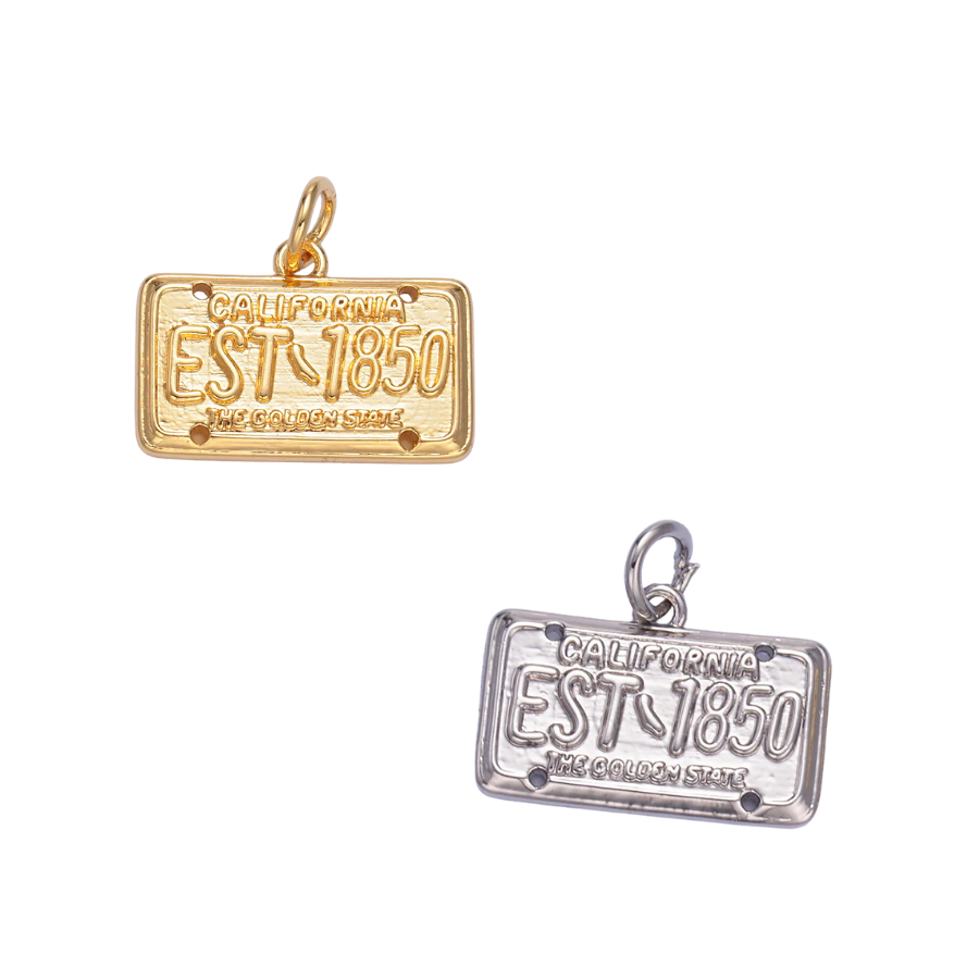 California License Plate Charm