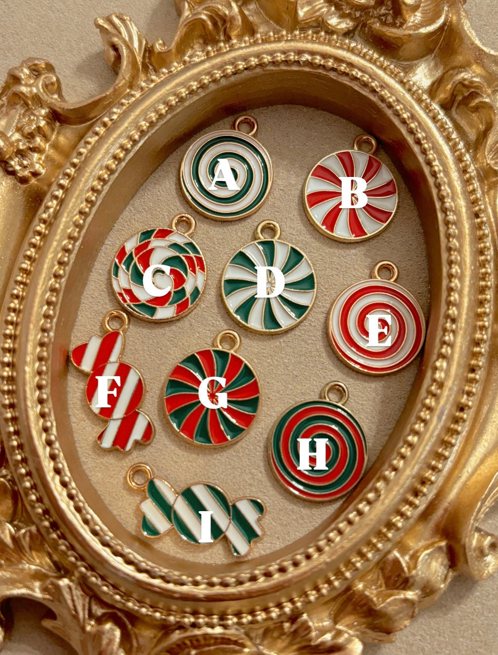 Peppermint candy Charm