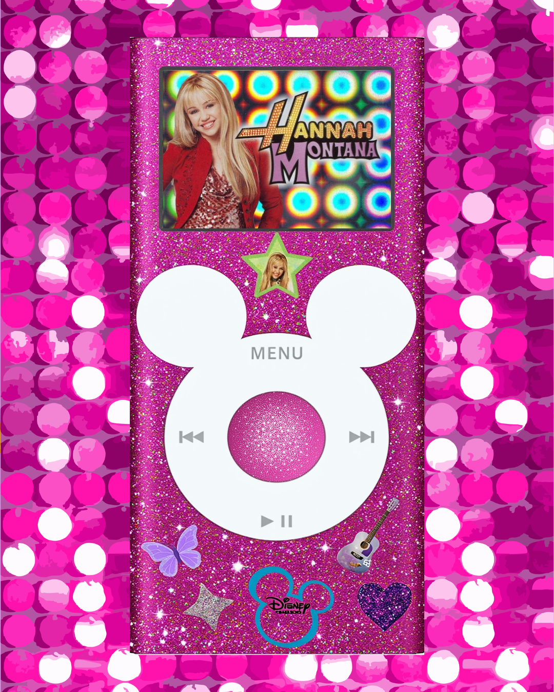 Hannah Ipod Glitter Sticker