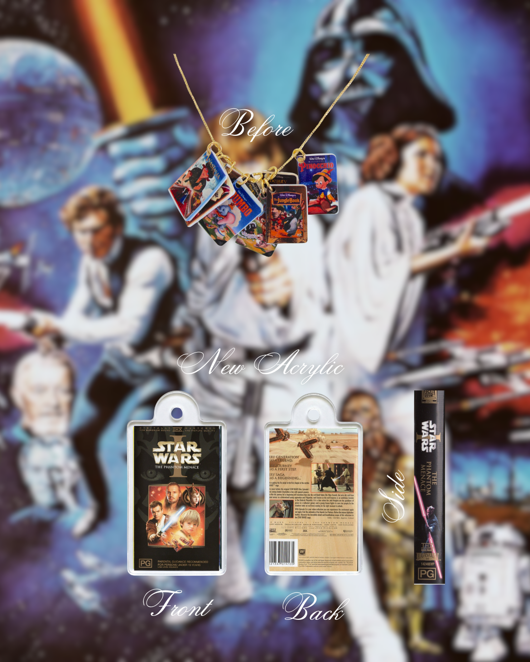 VHS Acrylic Charms - Star Wars Universe