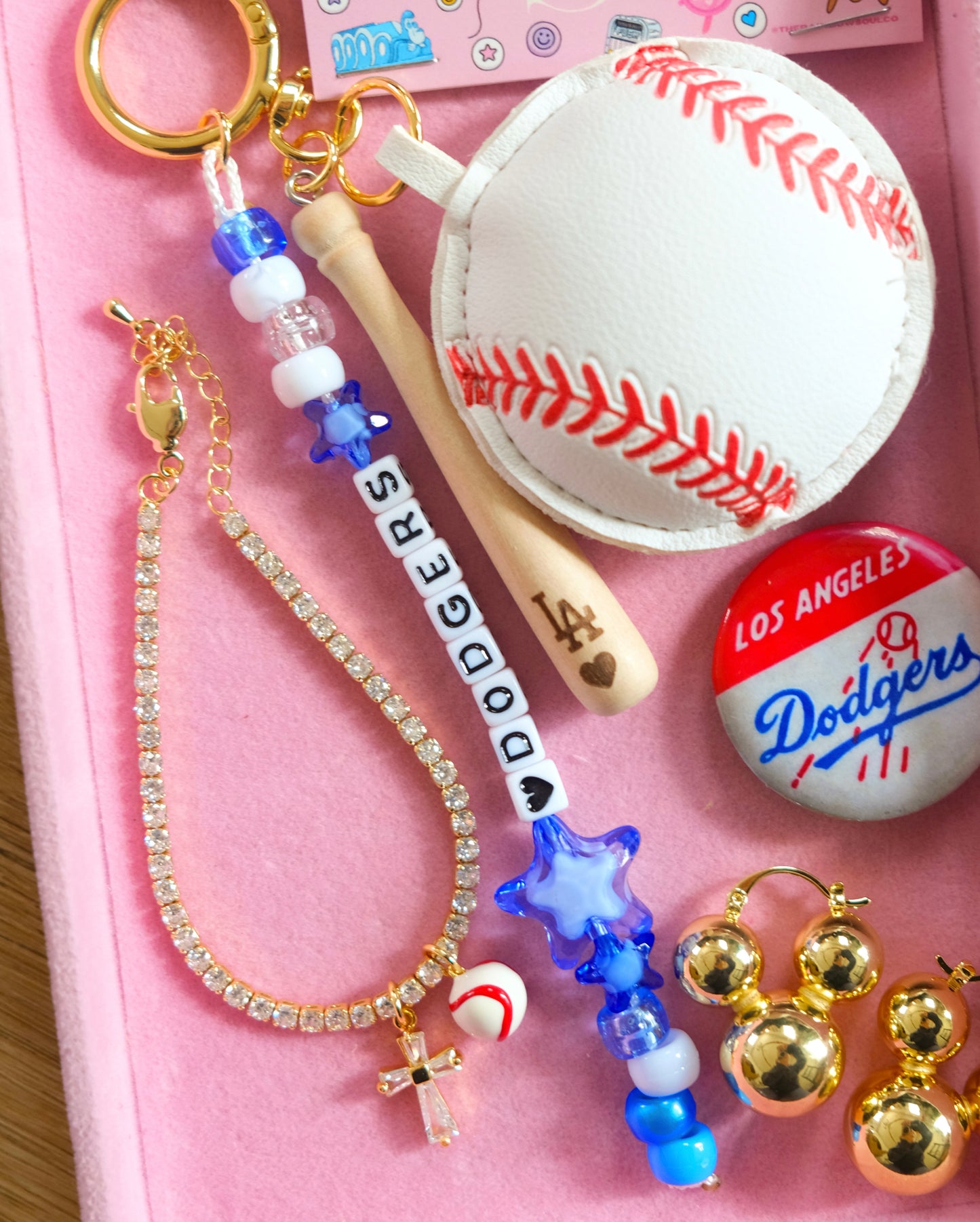 Custom Team Beaded Keychain.