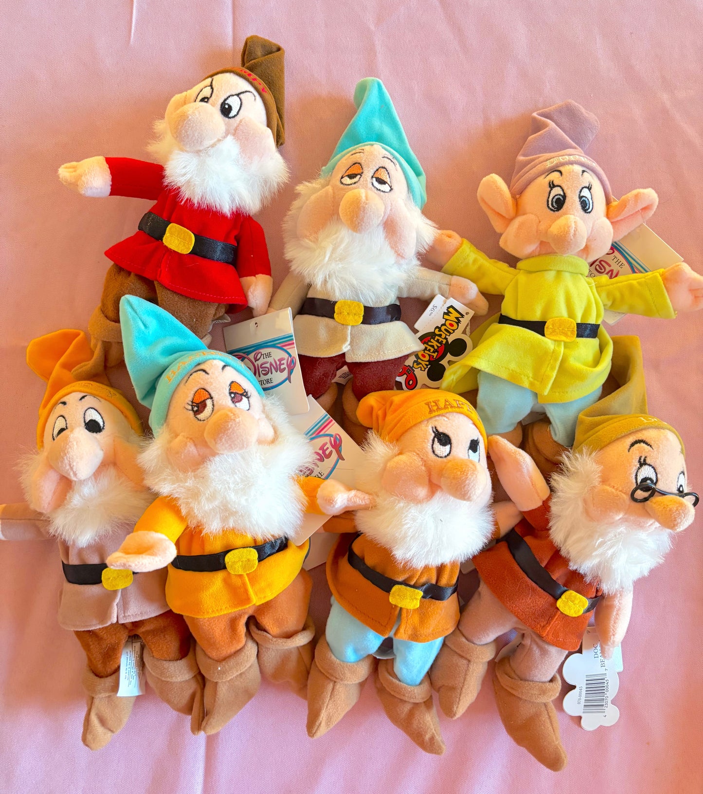 Vintage Seven Dwarfs Plush Bag Charms