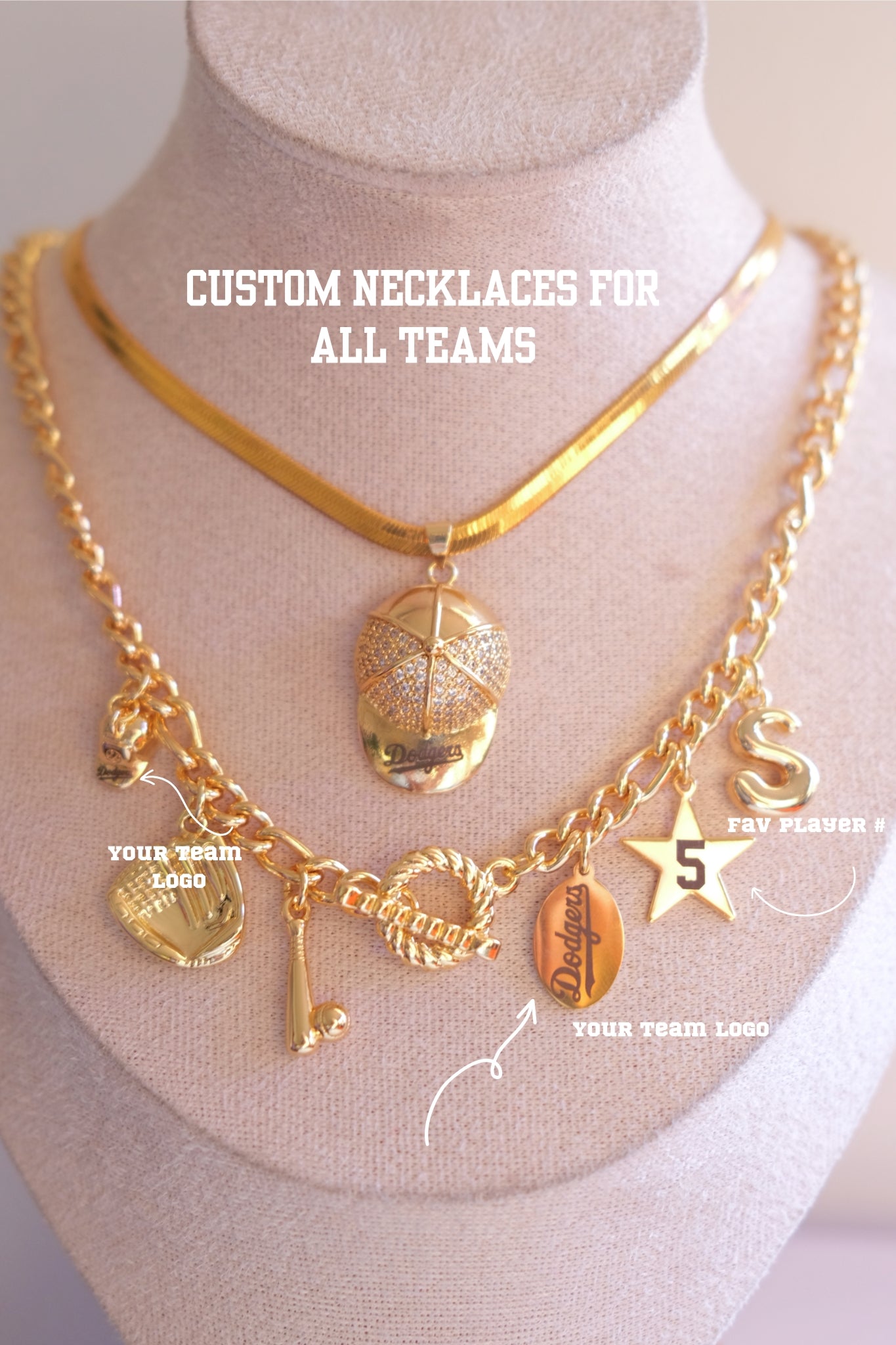 Custom Baseball Team Necklace