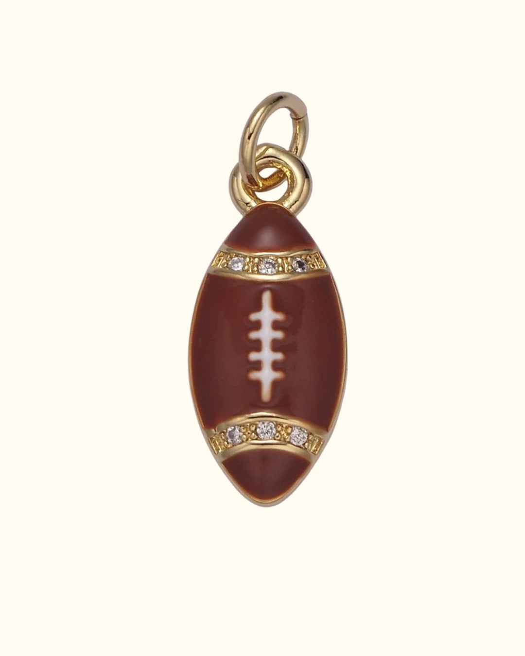 Paved Football Charm