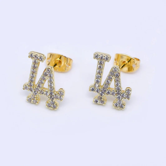 LA Paved Stud Earrings
