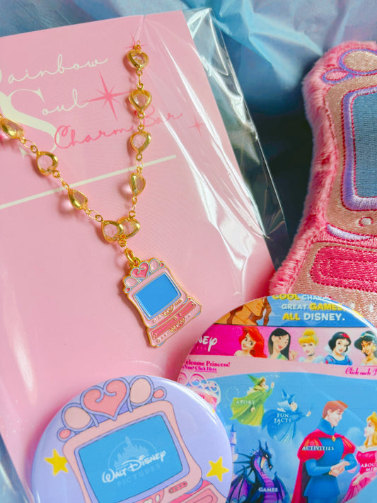 READY TO SHIP Princess TV Heart Necklace