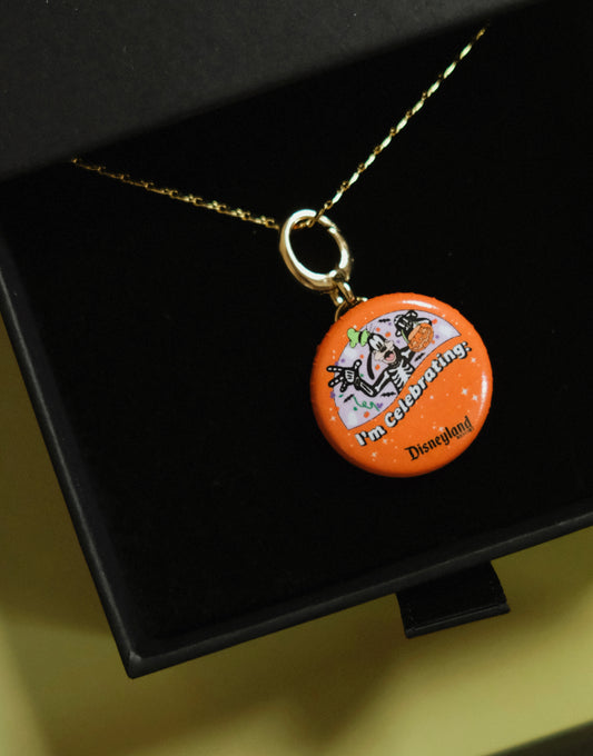 Pre Order Limited Edition Mini I’m Celebrating Halloween Disneyland Button Charmie