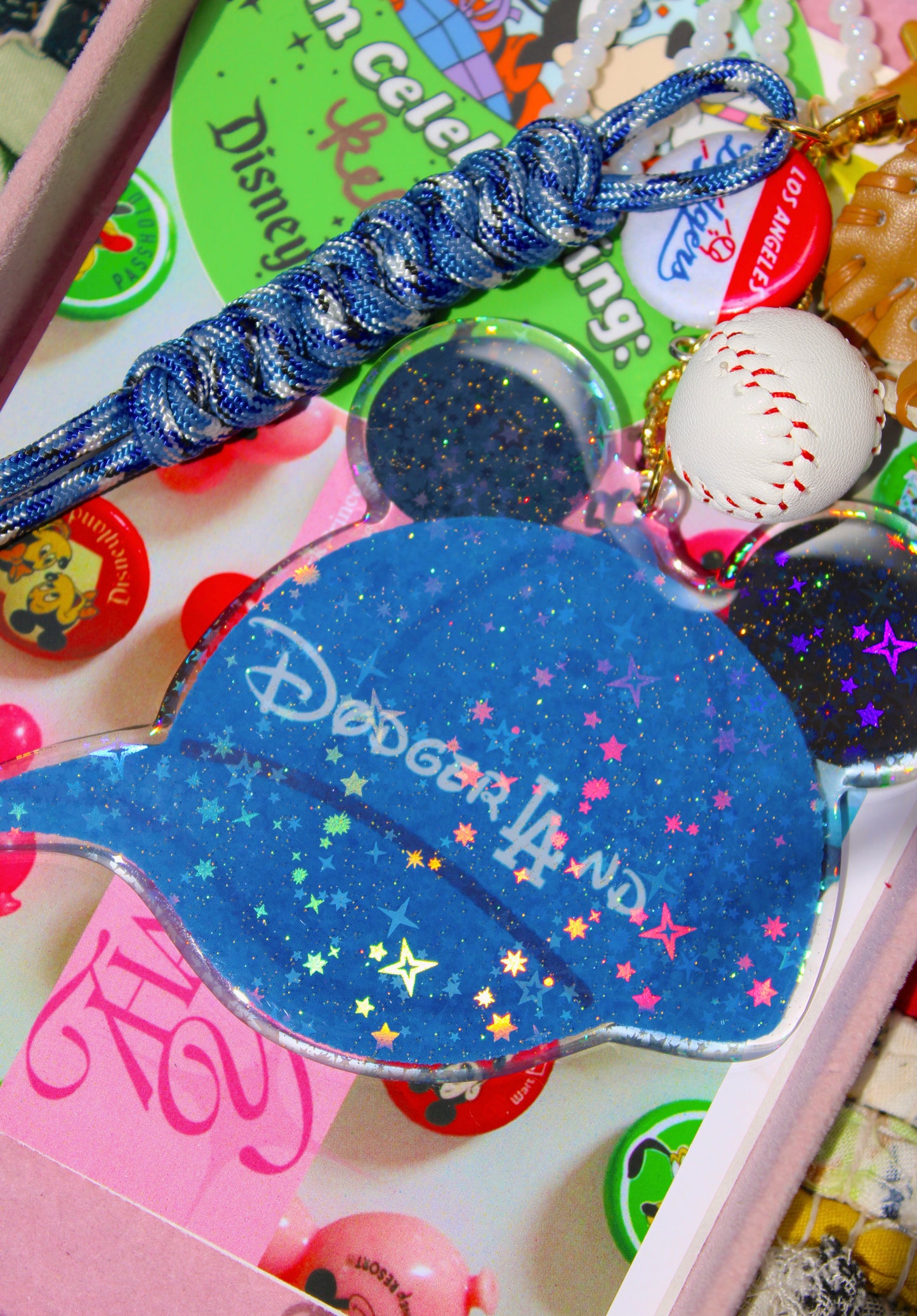 Baseball Mouse Keychain