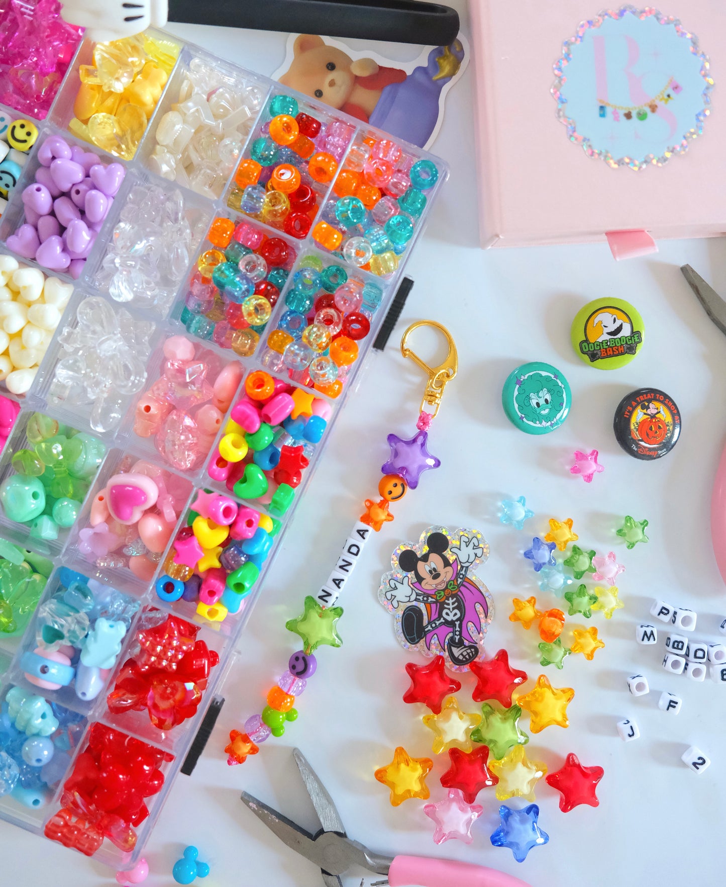 Custom Beaded Keychain or Bag Chain