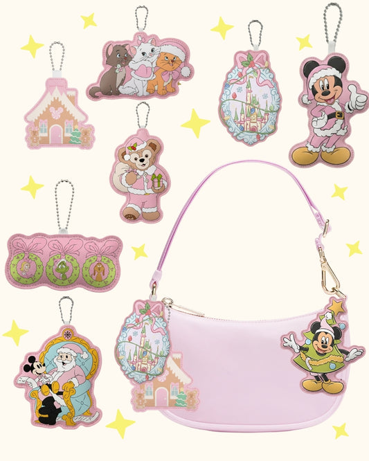 Pink Christmas plush Bag Charms