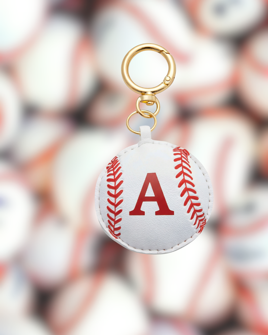 Initial Baseball Plush Charm