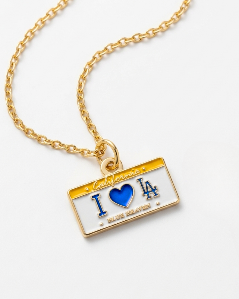 I LOVE LA  Dodgers License Plate Charm