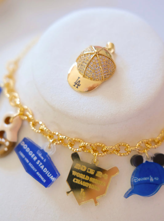 Custom Engraved Sports Team Cap Charm