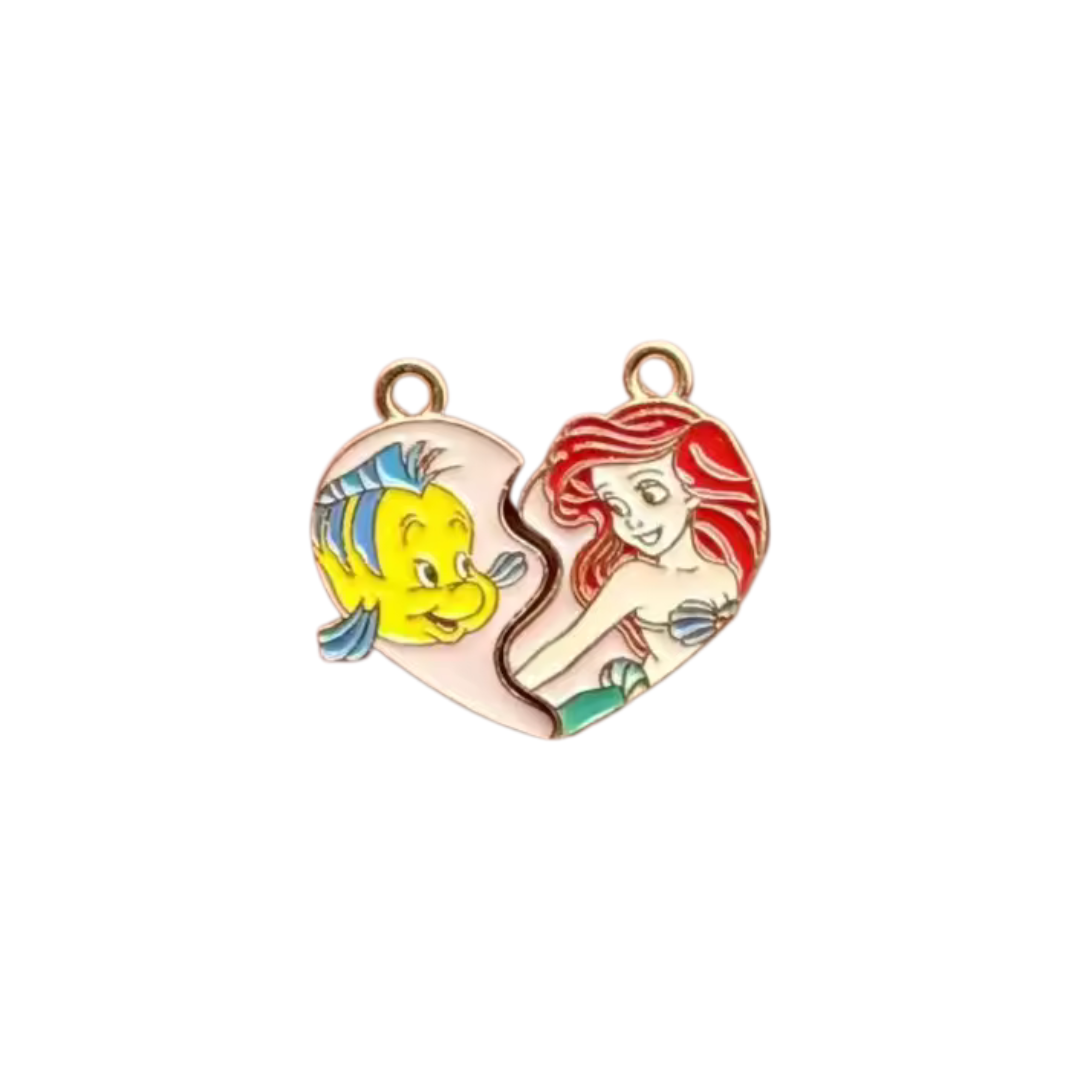 Best Friend Little Mermaid Charms