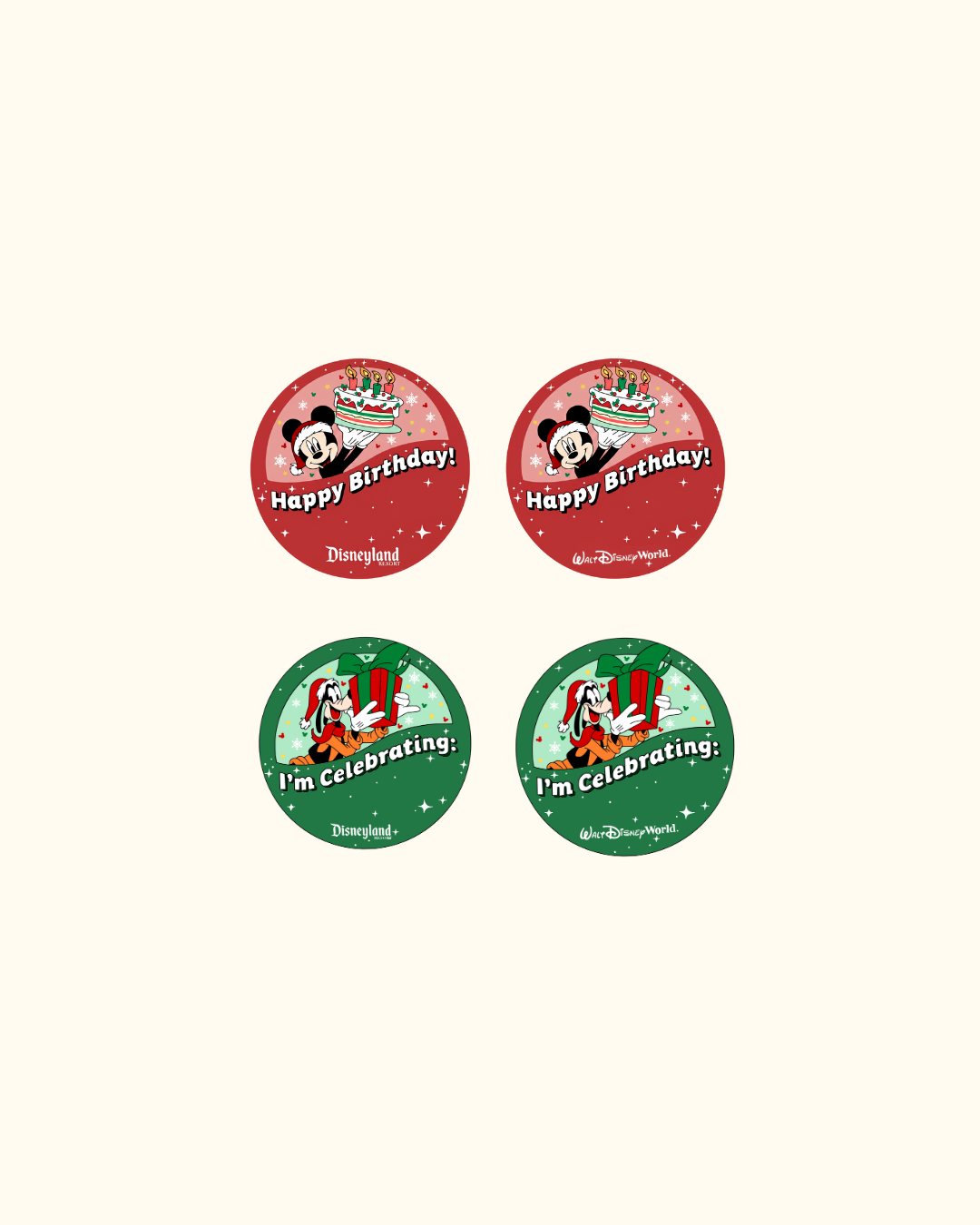 Holiday Button Charms