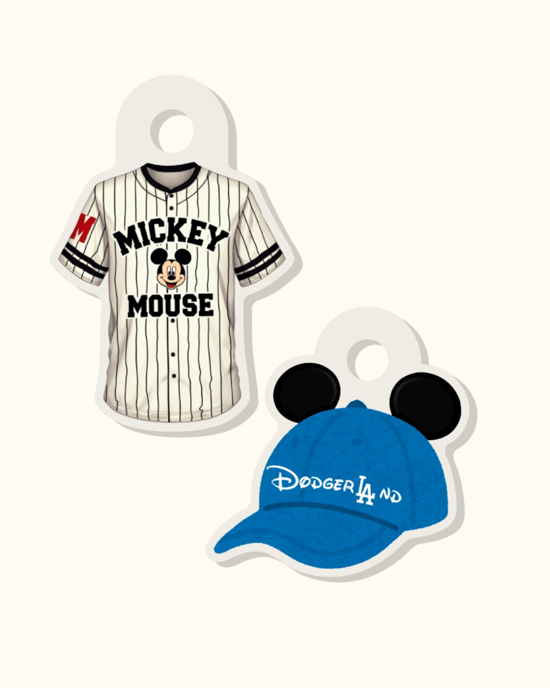 Mouse Loves Baseball Charm