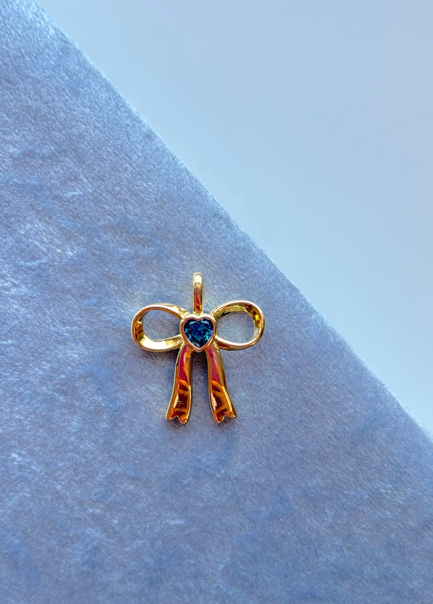 Bleed Blue Bow Charm