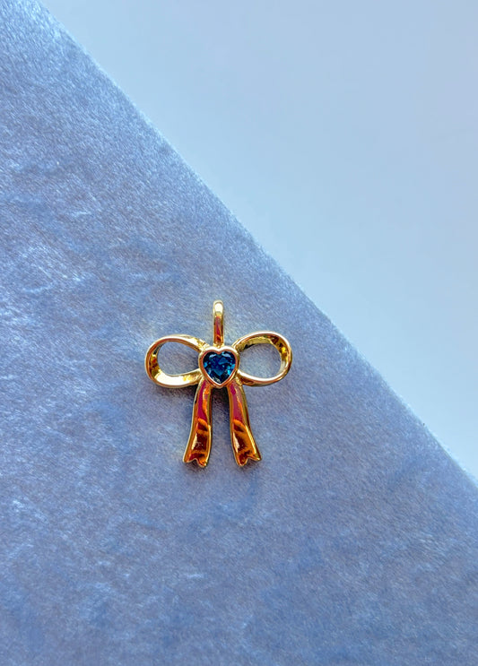 Bleed Blue Bow Charm