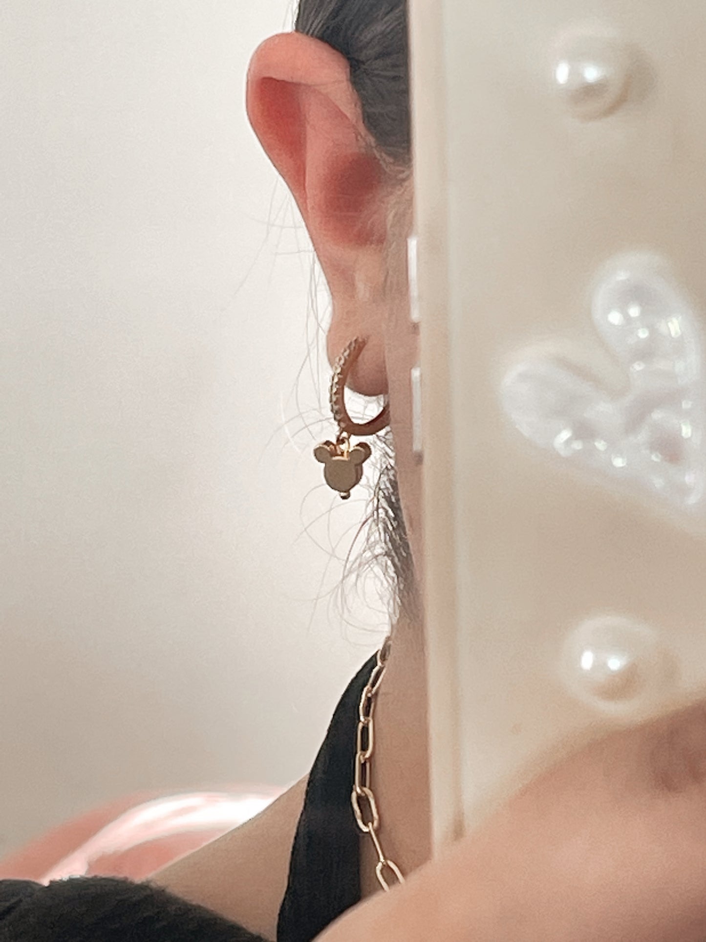 Pave Earring Huggie Hoops Base