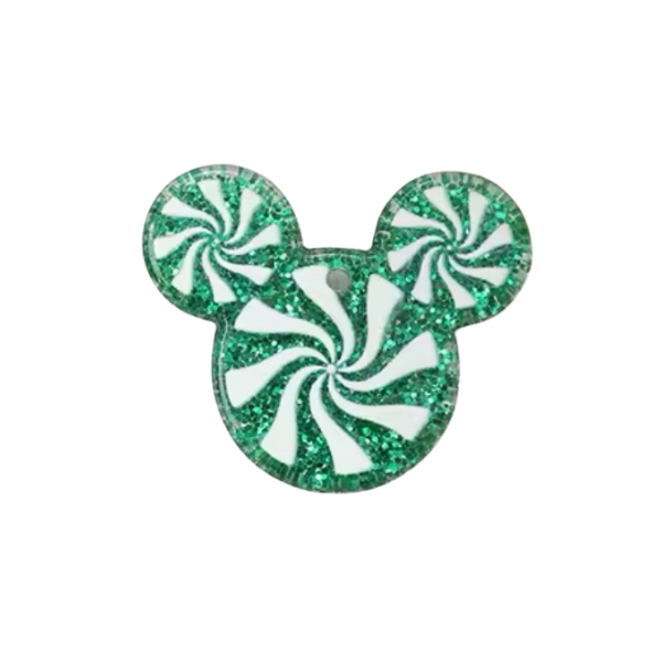 Green Peppermint Mouse Charm