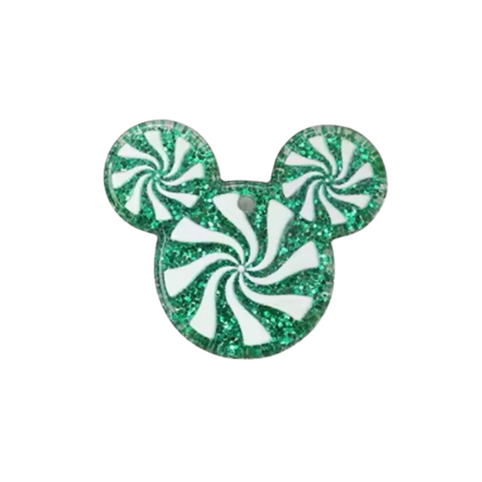 Green Peppermint Mouse Charm