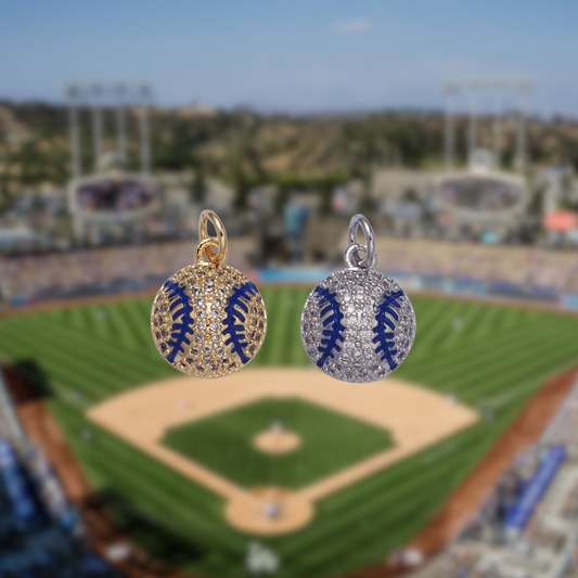Grand Slam Baseball Charm - Blue