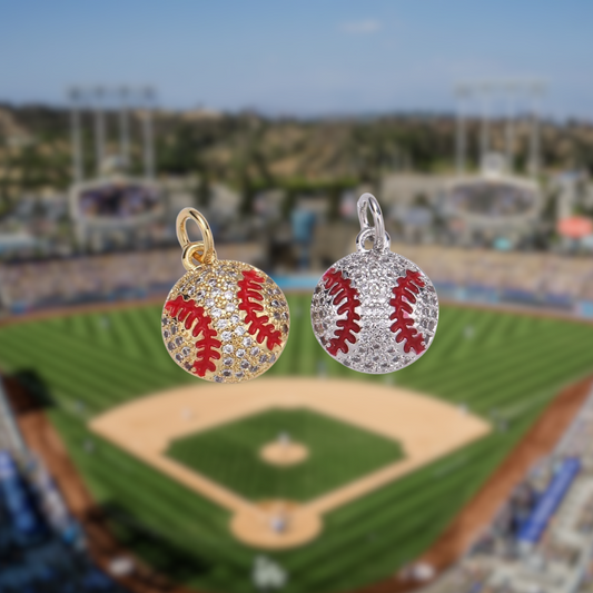 Grand Slam Baseball Charm - Red